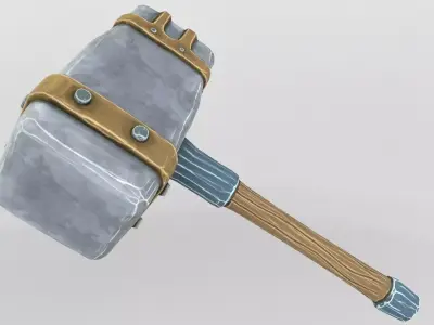 Ancient Hammer Low-poly 3D model