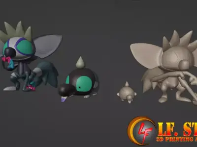 Pokemon Shroodle Grafaiai 3D model