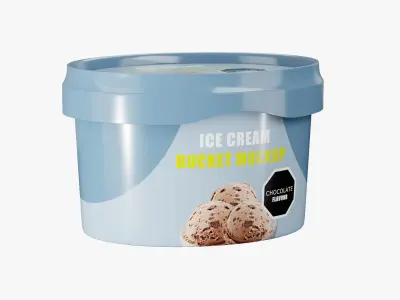 Ice Cream Bucket 3D model