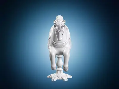 Vintage Carousel Horse Statue 3D print model