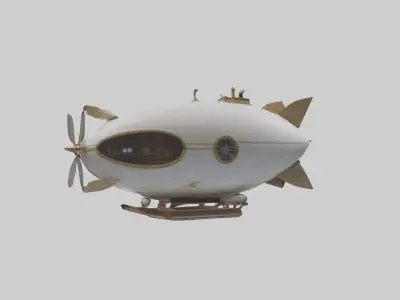Personal Airship Mode 1 Low-poly 3D model
