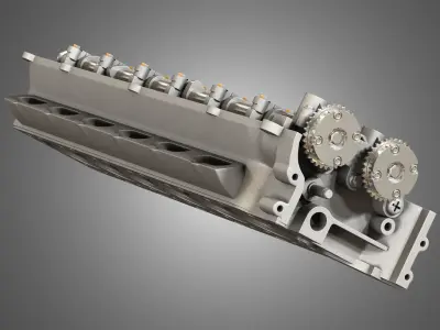 Valves Head with Camshafts 3D model