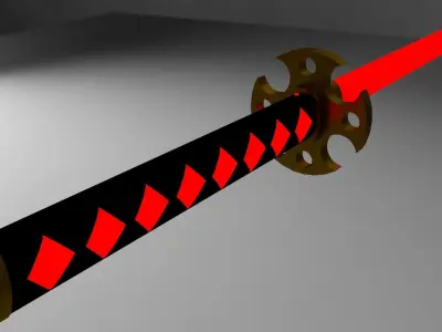 Sci-Fi Katana Low-poly 3D model purchase