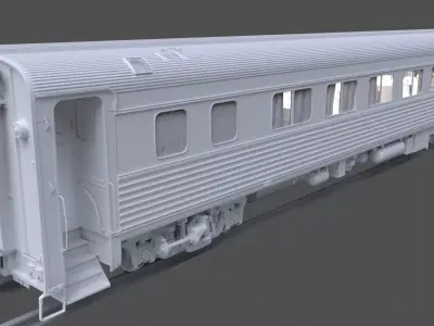 Amtrak Passenger Coach 3D model