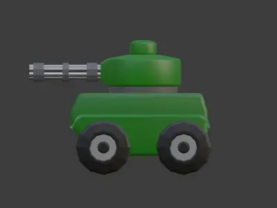 Low Poly Tank toy Low-poly 3D model