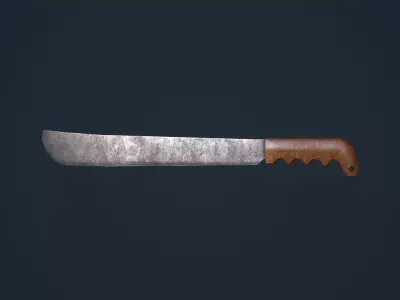 Machete knife Low-poly 3D model buy