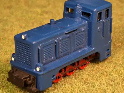 Diesel locomotive LKM V10C 1-87 H0e750mm resin 3D print model