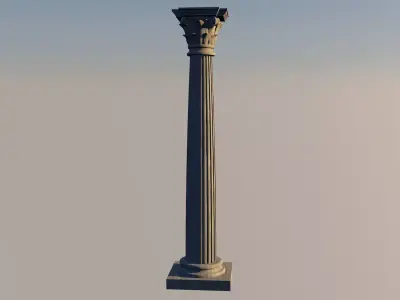 Corinth column 3D model