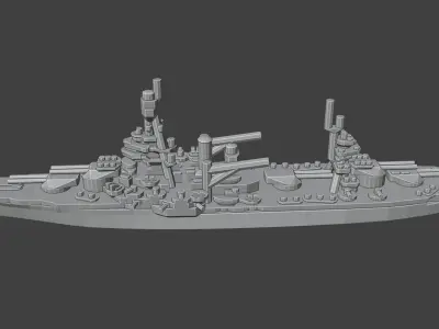 US New York Class Battleship 3D print model