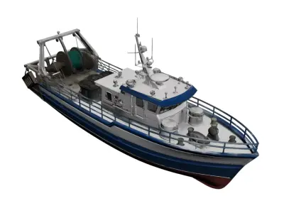 Fishing Boat Commercial Marine Vessel 3D model