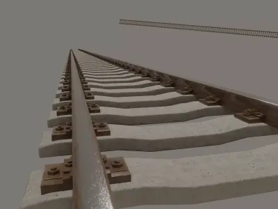 Railroad Tracks 3D model purchase