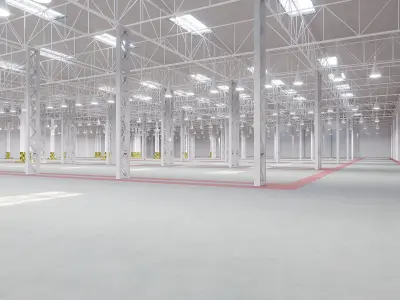 Factory warehouse 3D model buy