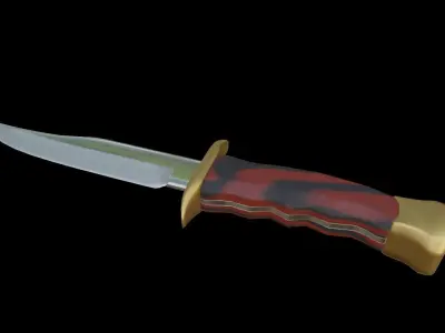 Hunting Knife Muella Bowe Low-poly 3D model