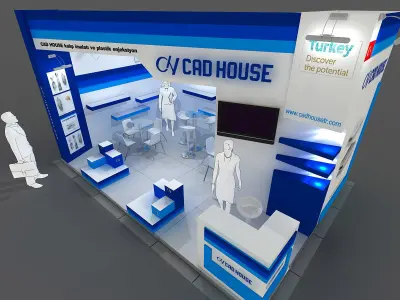 Exhibition Stand - ST0055 3D model