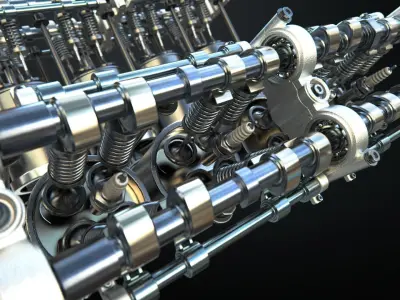 V8 Engine Working Animated 3D model purchase