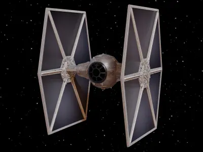 Star Wars Imperial TIE Fighter 3D model Low-poly 3D model