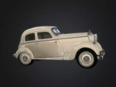 Vintage Classic Car 1930s Sedan Antique Automobile 3D Model 3D model