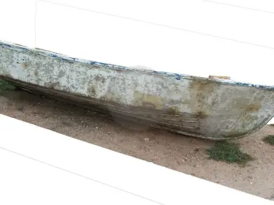 Old crayfish boat 3D model