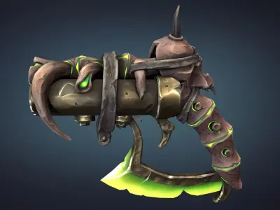 Desert pistol Low-poly 3D model