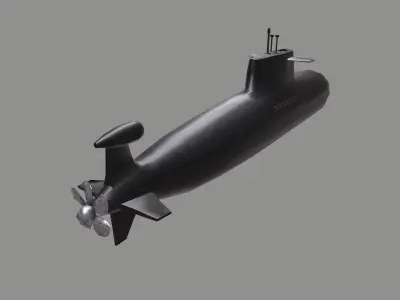 Submarine Low-poly 3D model