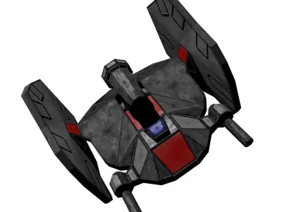 Spaceship fighter Free low-poly 3D model purchase
