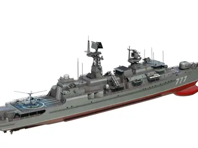 Russian Navy Neustrashimyy-class frigate Project 11540 3D model