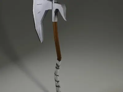 Low Poly War Axe Low-poly 3D model