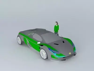 Luxury sports car  Free 3D model