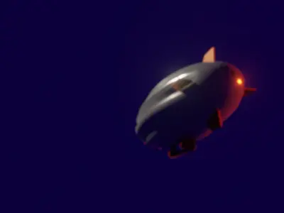 zepplin airship Free low-poly 3D model