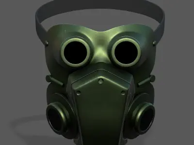 Mask helmet scifi military futuristic  Low-poly 3D model