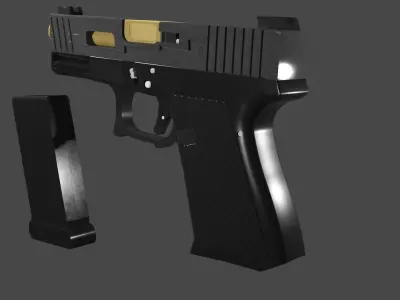 glock pistol Low-poly 3D model