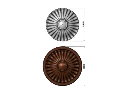 Round antique rosette 3D print model