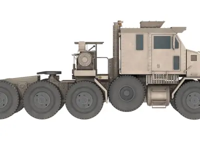 Oshkosh M1070 Army Tank Transporter Low-poly 3D model