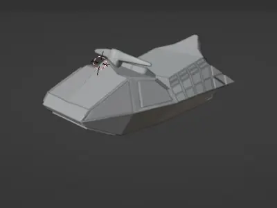 low poly jet ski Free 3D model