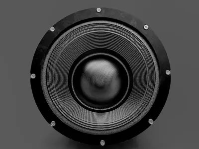 powerful speaker Low-poly 3D model