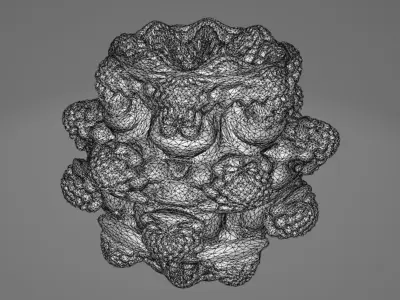 Math Object Bionic structures Organic Forms Figures Fractals 3D print model