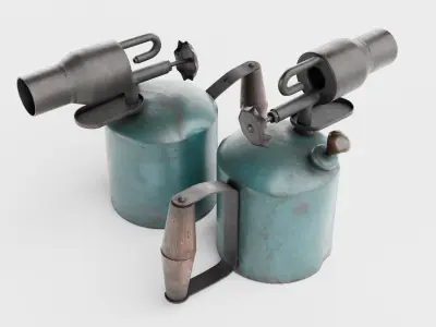Gasoline Blowtorch Low-poly 3D model