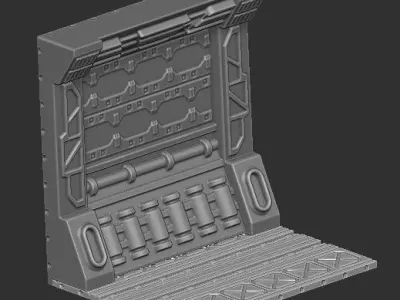 SCIFI MODULAR MAGNETIC DIORAMA CORRIDOR PLATES 3D print model