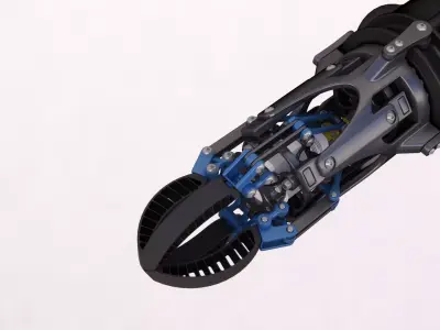 Modular Robotic Arm Low-poly 3D model
