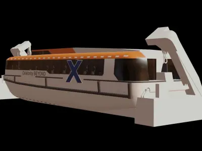 Tender Cruise Ship  Low-poly 3D model