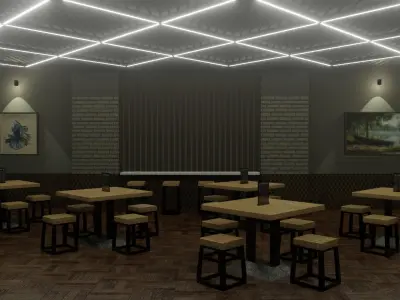 Coffee Shop Free 3D model