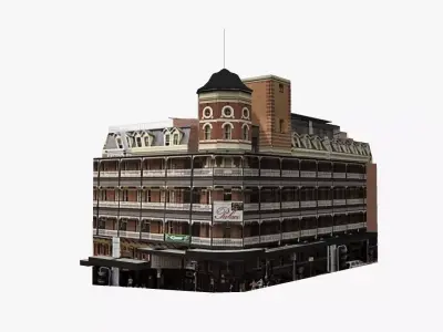 Base Backpacker Brisbane Low-poly 3D model