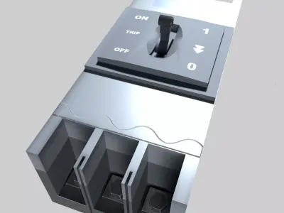 Moulded Case Circuit Breaker Meter Low-poly 3D model