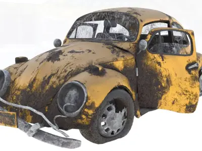 BettelCar LowPoly Low-poly 3D model