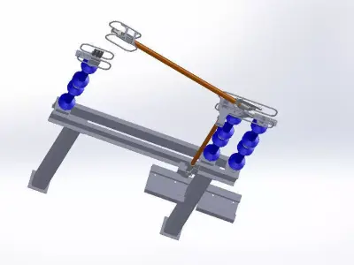 VERTICAL BREAK SWITCH-170KV Free 3D model