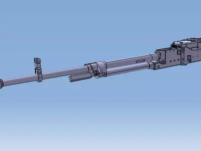 Machine Gun NSVT NSV KORD 3D model