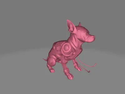 3D Model Dog Suit Cyborg Inspired  Low-poly 3D model