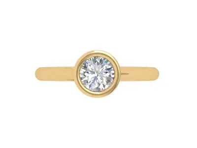 Solitaire Engagement Ring 3D print model 66