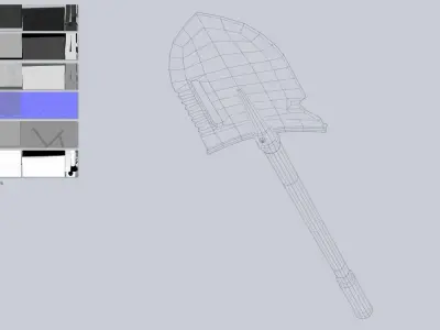 Combat shovel Low-poly 3D model purchase