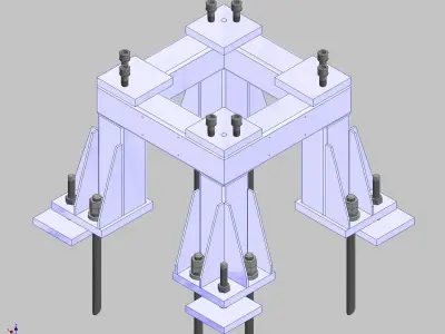 26362-Base for robot KAWASAKI BX100L-Hight 500  3D model
